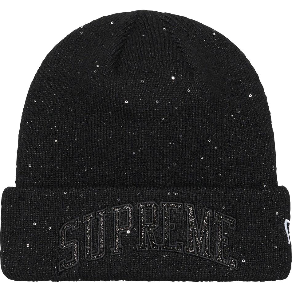 Sombreros Supreme New Era® Metallic Arc Beanie Negras | Supreme 485TV